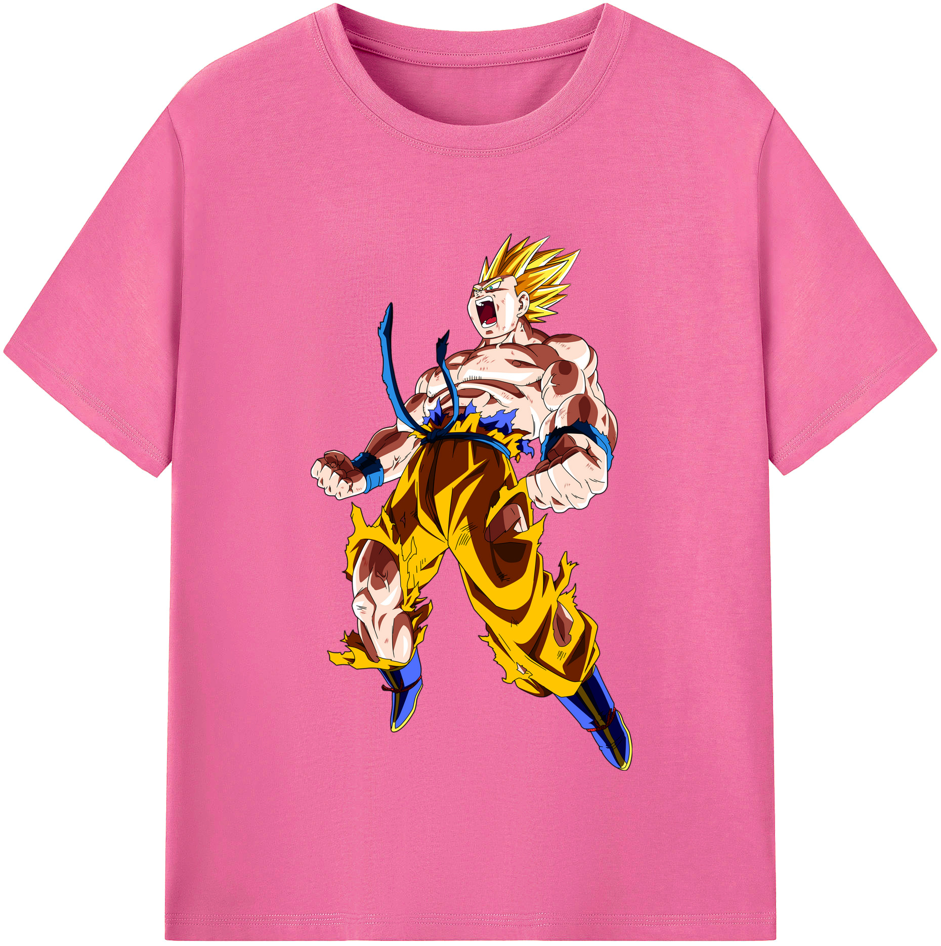 （画像用） ドラゴンボール 孫悟空（そん ごくう）Son Goku カカロット DRAGON BALL Kakarotto レディースカジュアルプリントTシャツ（綿100％）